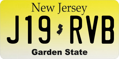 NJ license plate J19RVB