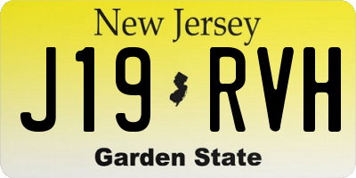 NJ license plate J19RVH