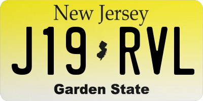 NJ license plate J19RVL