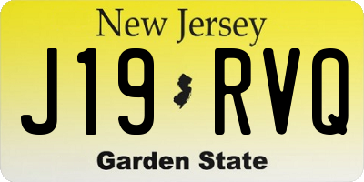 NJ license plate J19RVQ