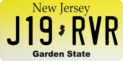 NJ license plate J19RVR