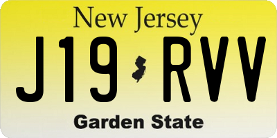 NJ license plate J19RVV