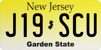 NJ license plate J19SCU