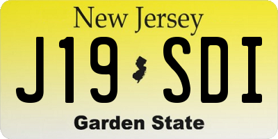 NJ license plate J19SDI