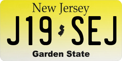 NJ license plate J19SEJ
