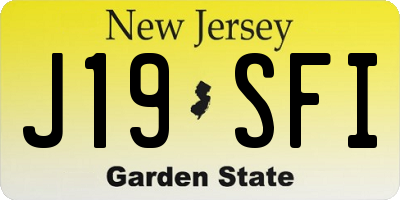 NJ license plate J19SFI