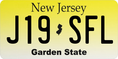 NJ license plate J19SFL