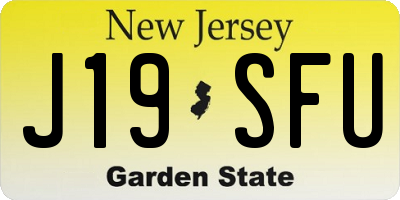 NJ license plate J19SFU