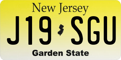 NJ license plate J19SGU