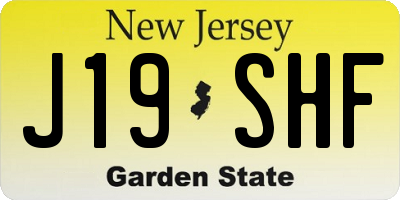 NJ license plate J19SHF
