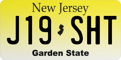 NJ license plate J19SHT