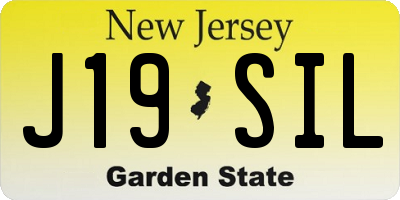 NJ license plate J19SIL