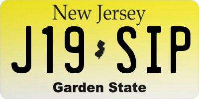 NJ license plate J19SIP