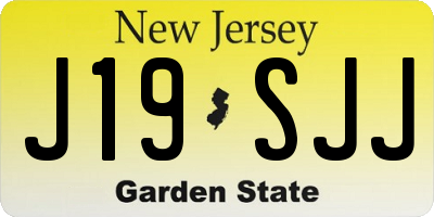 NJ license plate J19SJJ