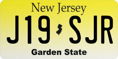 NJ license plate J19SJR