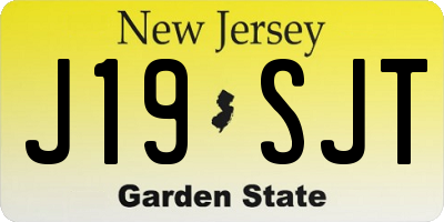 NJ license plate J19SJT