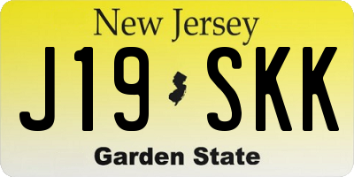 NJ license plate J19SKK