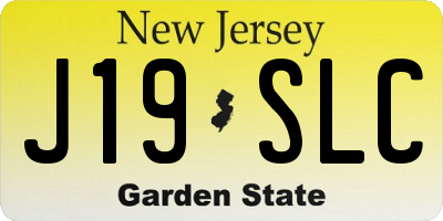 NJ license plate J19SLC