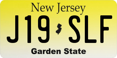 NJ license plate J19SLF