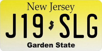 NJ license plate J19SLG