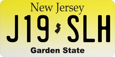 NJ license plate J19SLH