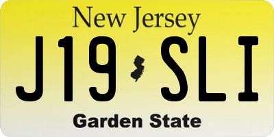 NJ license plate J19SLI