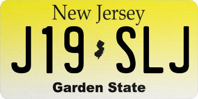 NJ license plate J19SLJ