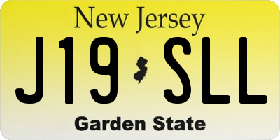 NJ license plate J19SLL
