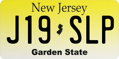 NJ license plate J19SLP