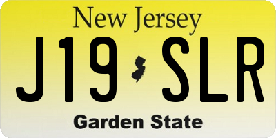 NJ license plate J19SLR