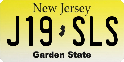 NJ license plate J19SLS