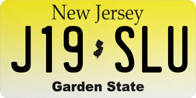 NJ license plate J19SLU