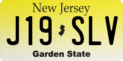 NJ license plate J19SLV