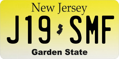 NJ license plate J19SMF
