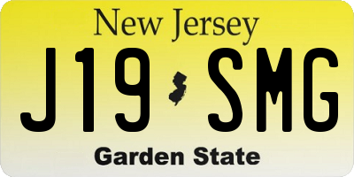 NJ license plate J19SMG