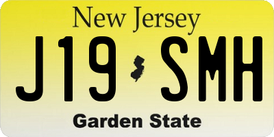 NJ license plate J19SMH