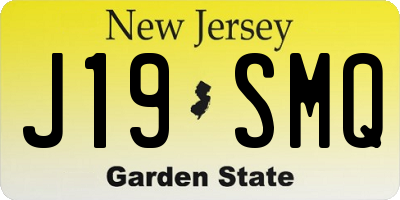 NJ license plate J19SMQ