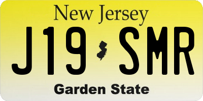NJ license plate J19SMR