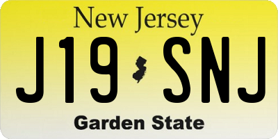 NJ license plate J19SNJ
