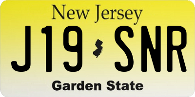 NJ license plate J19SNR