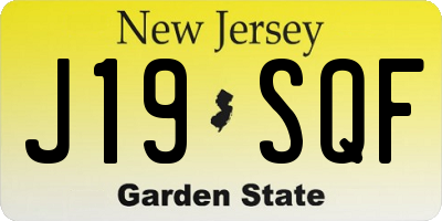 NJ license plate J19SQF