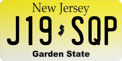 NJ license plate J19SQP