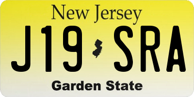 NJ license plate J19SRA