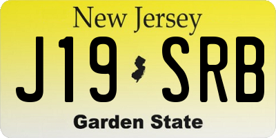 NJ license plate J19SRB