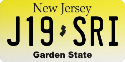 NJ license plate J19SRI
