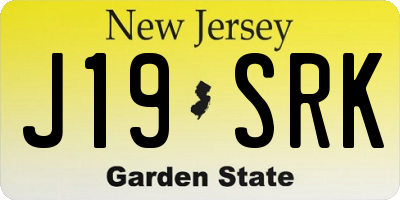 NJ license plate J19SRK