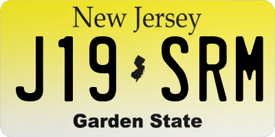 NJ license plate J19SRM