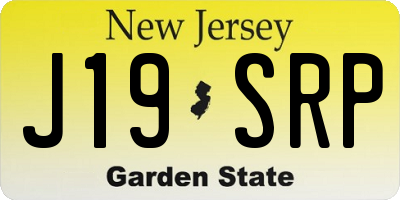 NJ license plate J19SRP