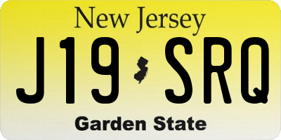 NJ license plate J19SRQ