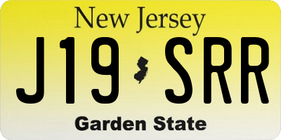 NJ license plate J19SRR